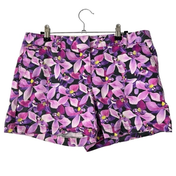 Lands' End Pants - Land’s End Shorts Size 10 5” Not Too Low Rise Purple Floral Chino Pockets